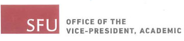 SFU office of the vice-president, academic